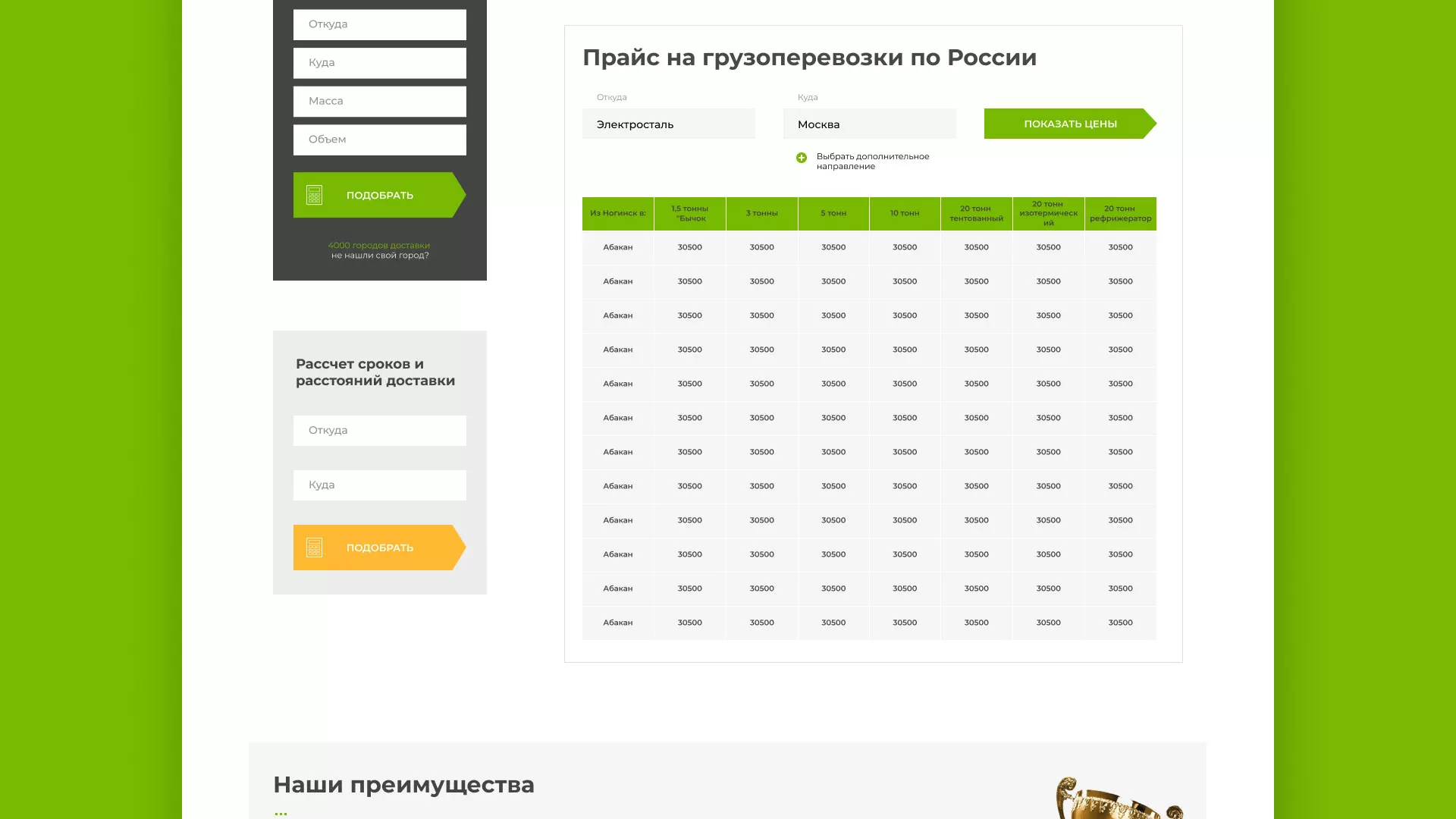 Разработка логотипа и сайта компании «Инком-Логистика» в Усть-Илимске