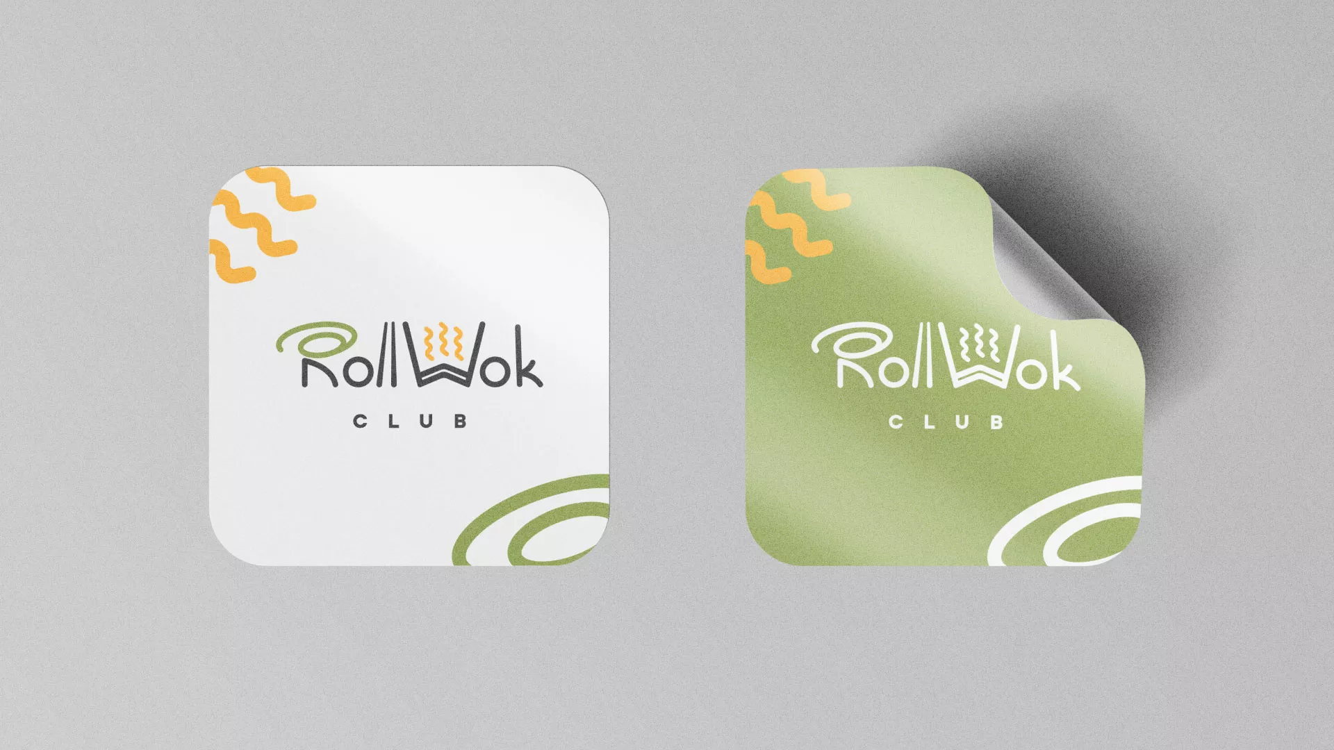Разработка логотипа и фирменного стиля суши-бара «Roll Wok Club» в Усть-Илимске