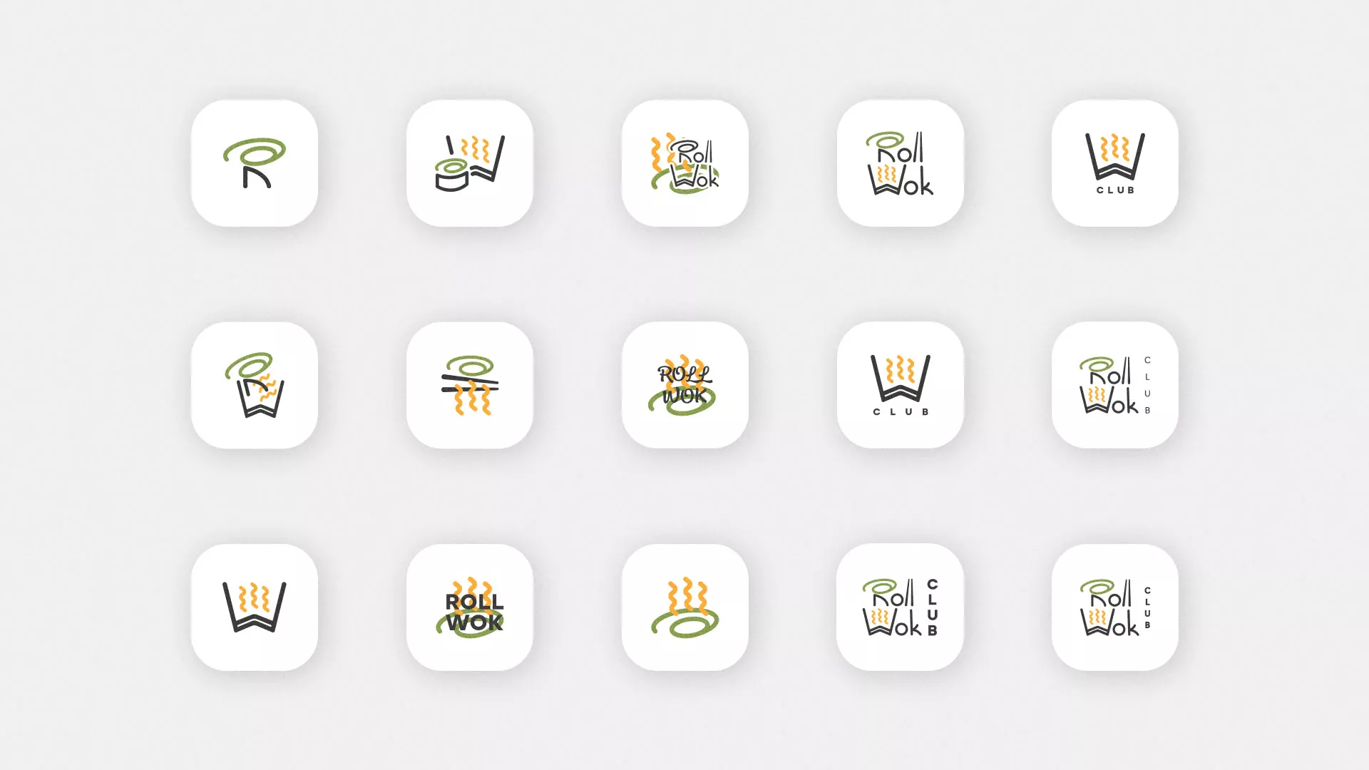 Разработка иконки приложения суши-бара «Roll Wok Club» в Усть-Илимске