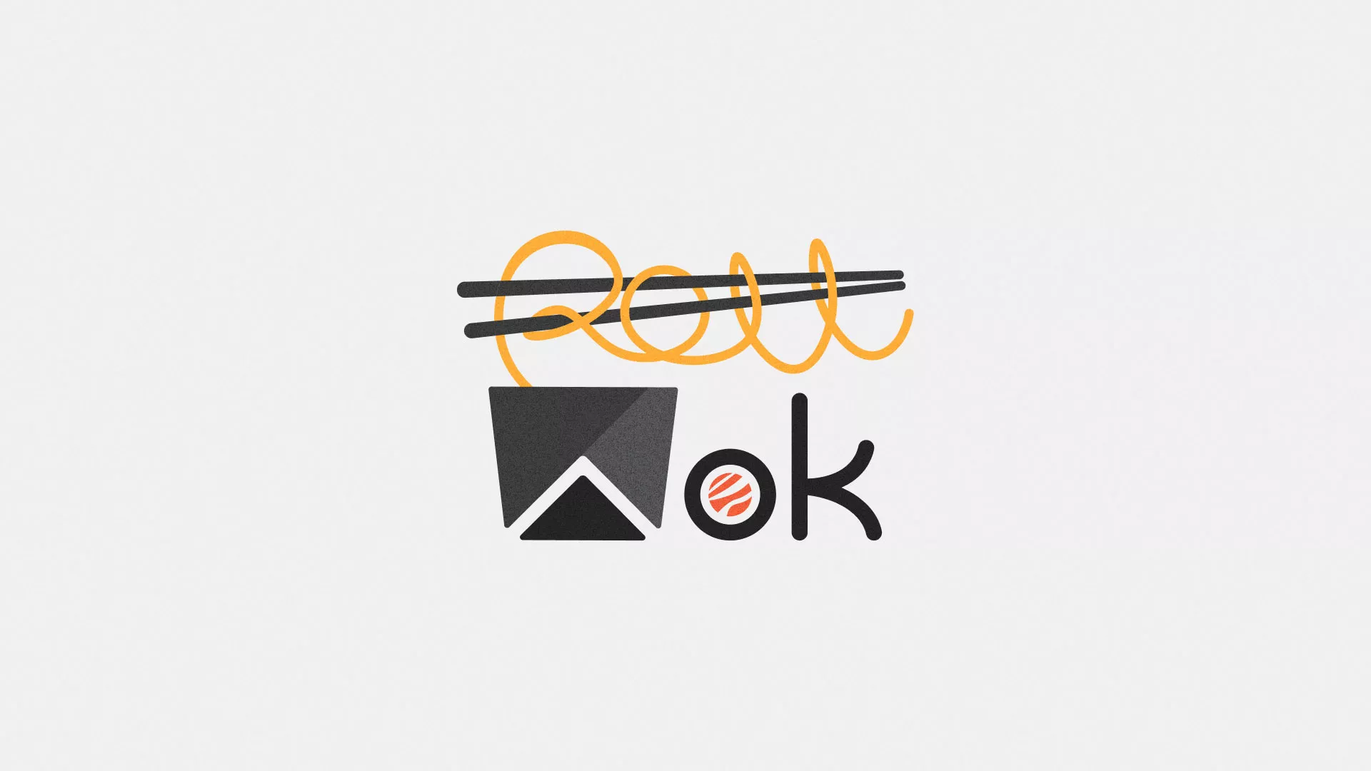 Разработка логотипа в Усть-Илимске для суши-бара «Roll Wok Club»